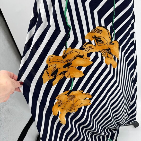 NAIF Maxi Dress Women Floral‎ Striped Spaghetti Strap Anthropologie Boho Flowy - Picture 4 of 7